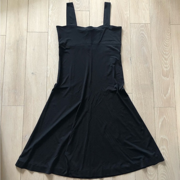 Vintage Calvin Klein Square Neck Black Midi Dress Size XS - Picture 7 of 9